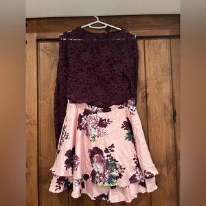 2 piece skirt and top combo